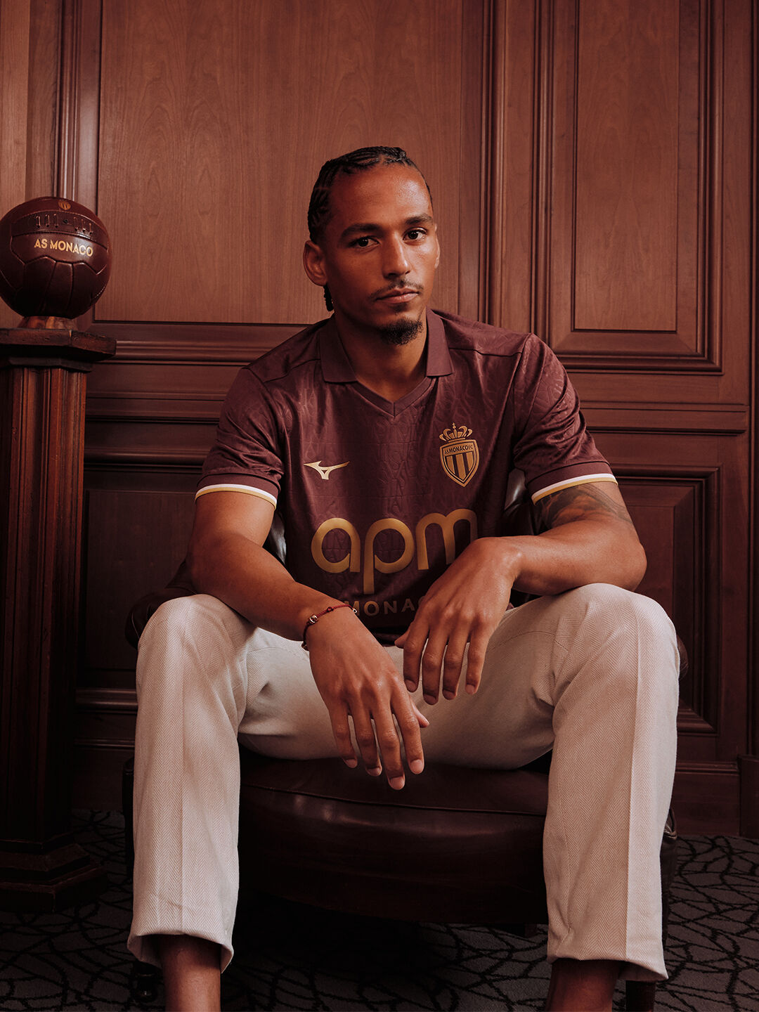 ワンピース Monaco's Away Jersey Monaco 26/27 - Purple - Football T-Shirts | Mizuno Europe